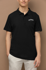 Load image into Gallery viewer, Men Polo Neck Black T-Shirt
